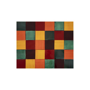 Borgońa - patchwork of single-color tiles - 90 pieces, 1 m2