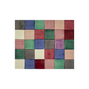 Ciruela - patchwork of single-color tiles - 90 pieces. 1 m2