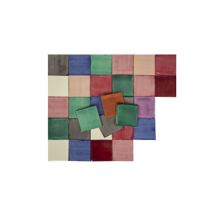 Ciruela - patchwork of single-color tiles - 90 pieces. 1 m2
