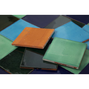 Malaquita - patchwork of single-colour tiles - 90 pcs, 1 m2