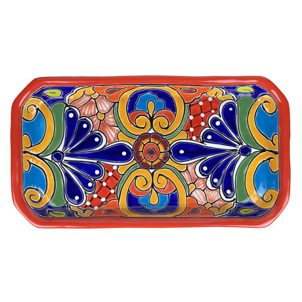 Vasija - decorated Talavera platter from Mexico