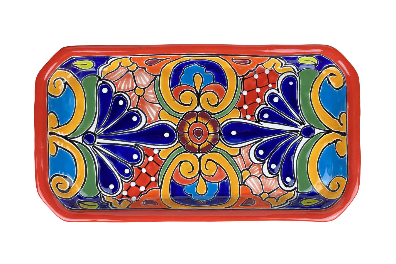 Vasija - decorated Talavera platter from Mexico