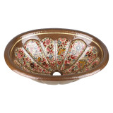 Calabaza floral - Countertop copper washbasin