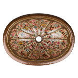 Calabaza floral - Countertop copper washbasin