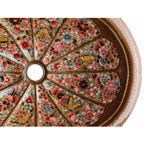 Calabaza floral - Countertop copper washbasin