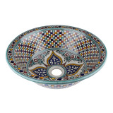 Zanya - Kolorowa umywalka ceramiczna z Maroka
