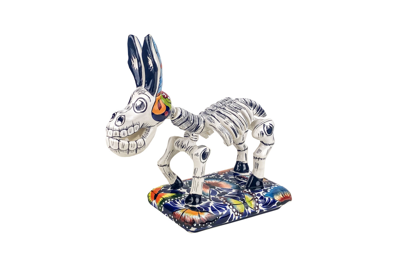 Burro y huesos - ceramic donkey figure from Mexico