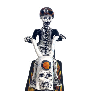 Motociclista  - Figure of a motorbike rider on a Harley