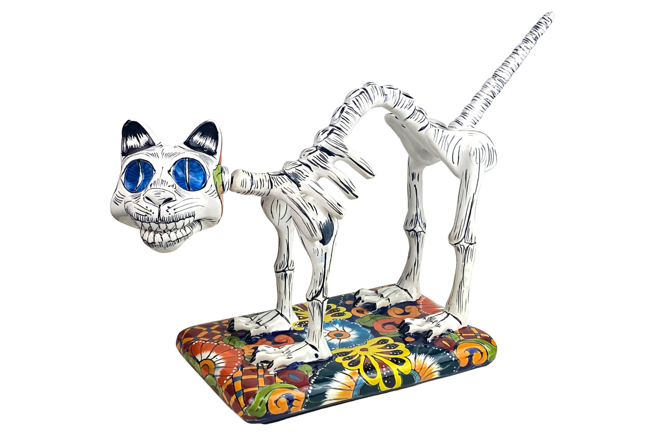 Gato y huesos grande - La Catrina's Mexican cat