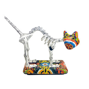 Gato y huesos grande - La Catrina's Mexican cat