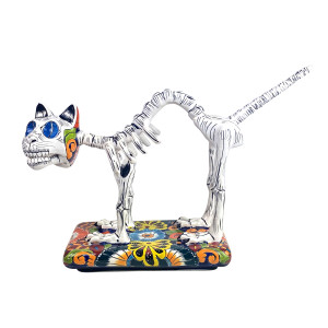 Gato y huesos grande - La Catrina's Mexican cat