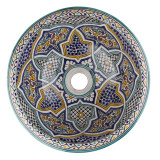 Zanya - Kolorowa umywalka ceramiczna z Maroka
