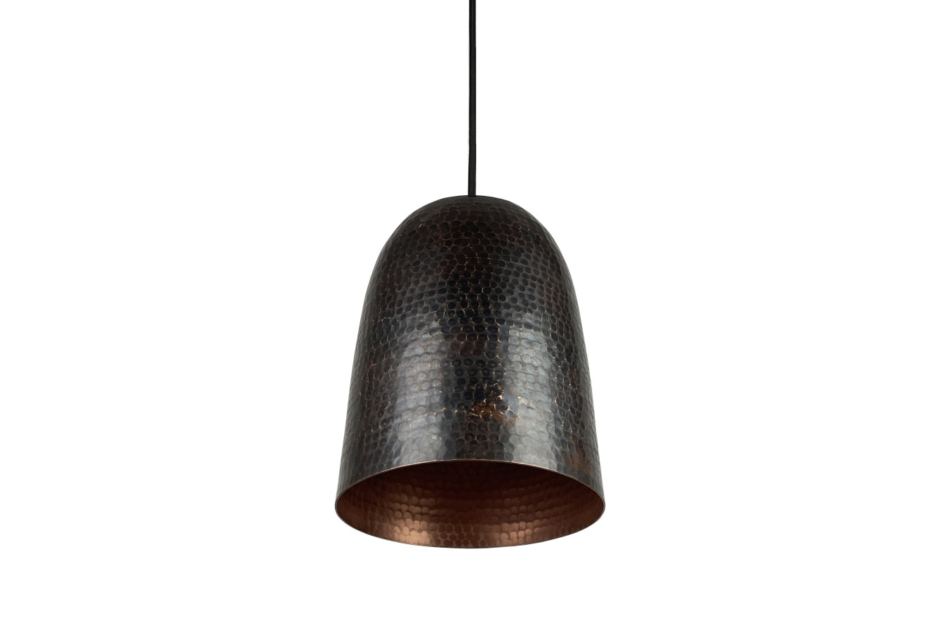Aliso Dark Brown - elongated copper lamp from Mexico