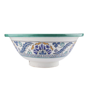 Zanya - Kolorowa umywalka ceramiczna z Maroka
