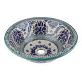 Zanya - Kolorowa umywalka ceramiczna z Maroka