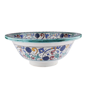 Zanya - Kolorowa umywalka ceramiczna z Maroka