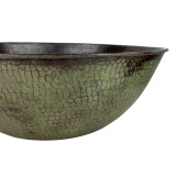 Tazón Verde - hand-forged copper sink with patina