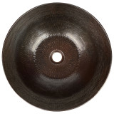 Tazón Verde - hand-forged copper sink with patina