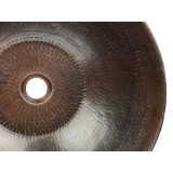 Tazón Verde - hand-forged copper sink with patina