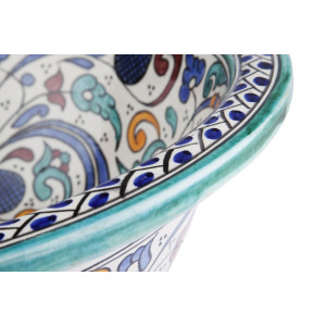 Zanya - Kolorowa umywalka ceramiczna z Maroka