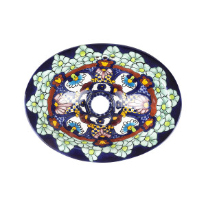Juanetta Mini - colourful oval recessed wash basin