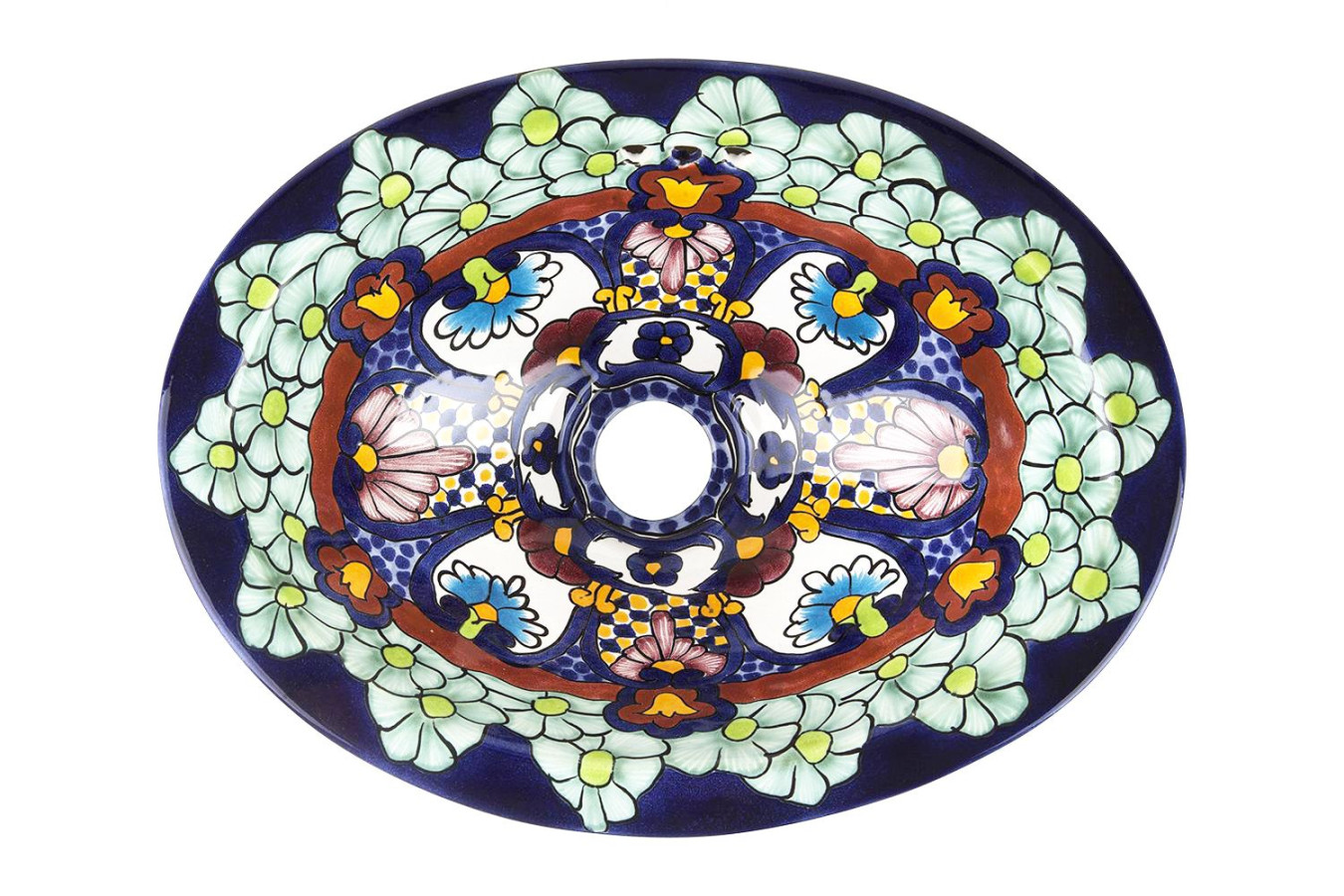 Juanetta Mini - colourful oval recessed wash basin