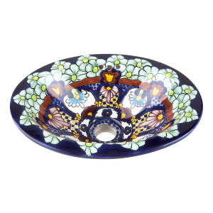 Juanetta Mini - colourful oval recessed wash basin