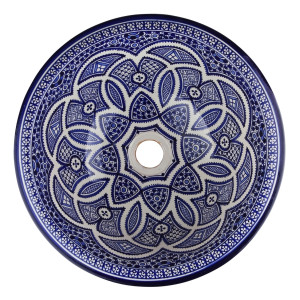 Zanya - Kolorowa umywalka ceramiczna z Maroka
