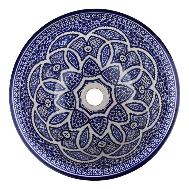 Zanya - Kolorowa umywalka ceramiczna z Maroka