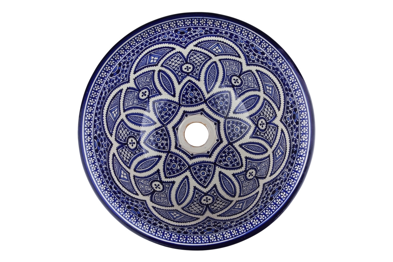 Zanya - Kolorowa umywalka ceramiczna z Maroka