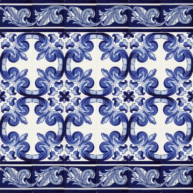 Mariposa - A set of Mexican tiles with a border