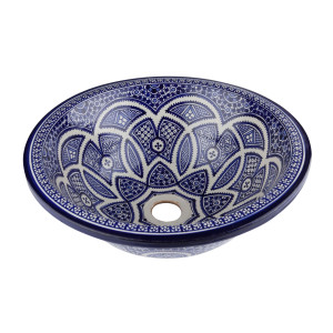 Zanya - Kolorowa umywalka ceramiczna z Maroka