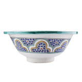 Zanya - Kolorowa umywalka ceramiczna z Maroka