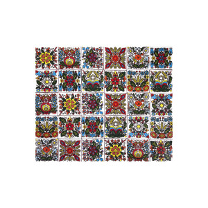 Kociewski - set of tiles with Polish, folk design