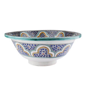 Zanya - Kolorowa umywalka ceramiczna z Maroka