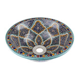 Zanya - Kolorowa umywalka ceramiczna z Maroka