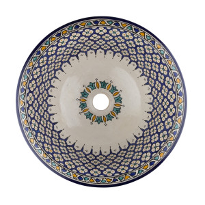 Zanya - Kolorowa umywalka ceramiczna z Maroka