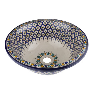 Zanya - Kolorowa umywalka ceramiczna z Maroka