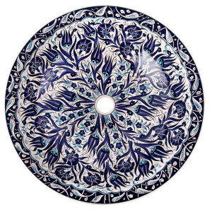 Ebru – iznik ceramic countertop washbasin