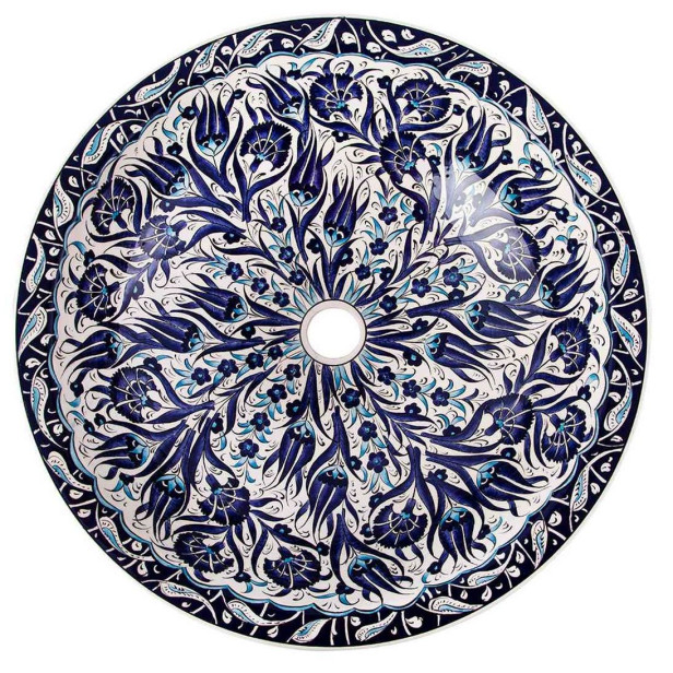 Ebru – iznik ceramic countertop washbasin
