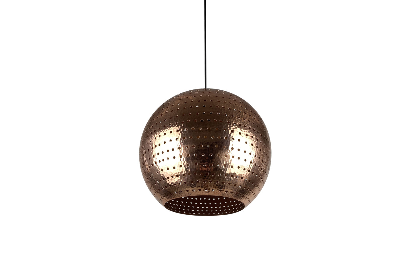 Bola XL - large copper spherical lamp from Mexico