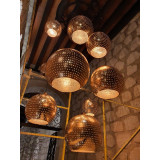 Bola XL - large copper spherical lamp from Mexico
