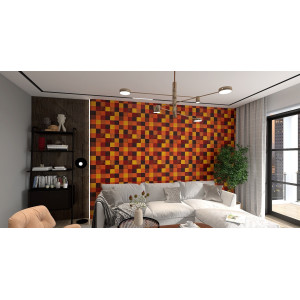 Caramelo - patchwork made of one-color tiles - 90 pcs, 1 m2