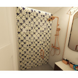 Mariscos - set of tiles in dominant cobalt color - 30 pieces
