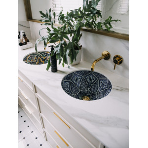 Zanya - Kolorowa umywalka ceramiczna z Maroka