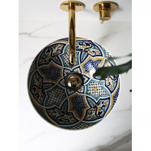 Zanya - Kolorowa umywalka ceramiczna z Maroka
