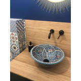 Zanya - Kolorowa umywalka ceramiczna z Maroka