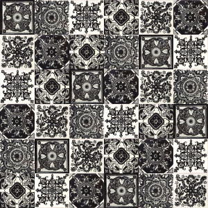 Idan - Black&White Mexican tiles - patchwork