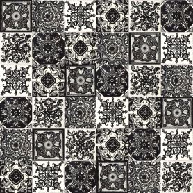 Idan - black and white Mexican patchwork - 30 pieces