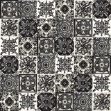 Idan - Black&White Mexican tiles - patchwork